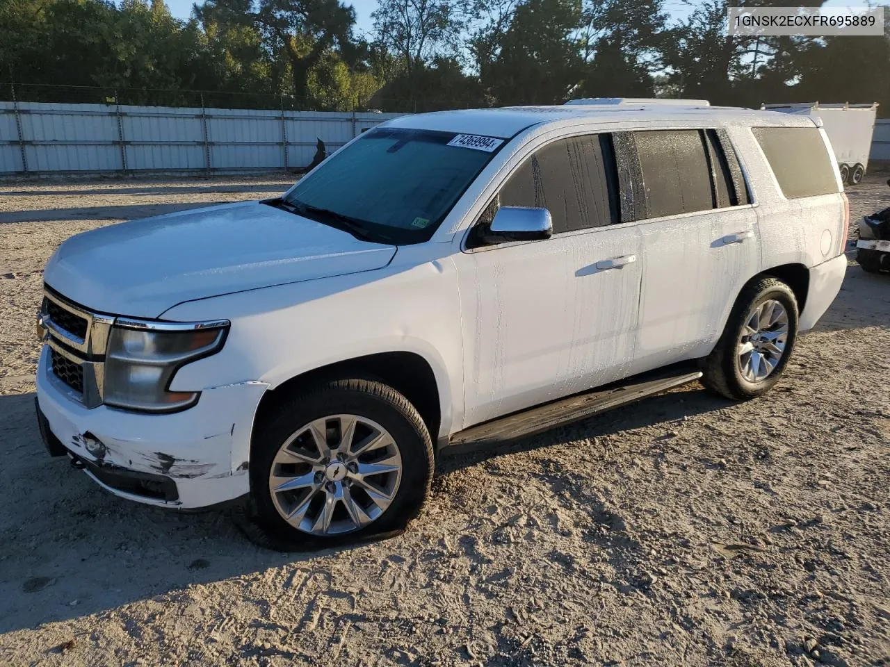 2015 Chevrolet Tahoe Police VIN: 1GNSK2ECXFR695889 Lot: 74369994