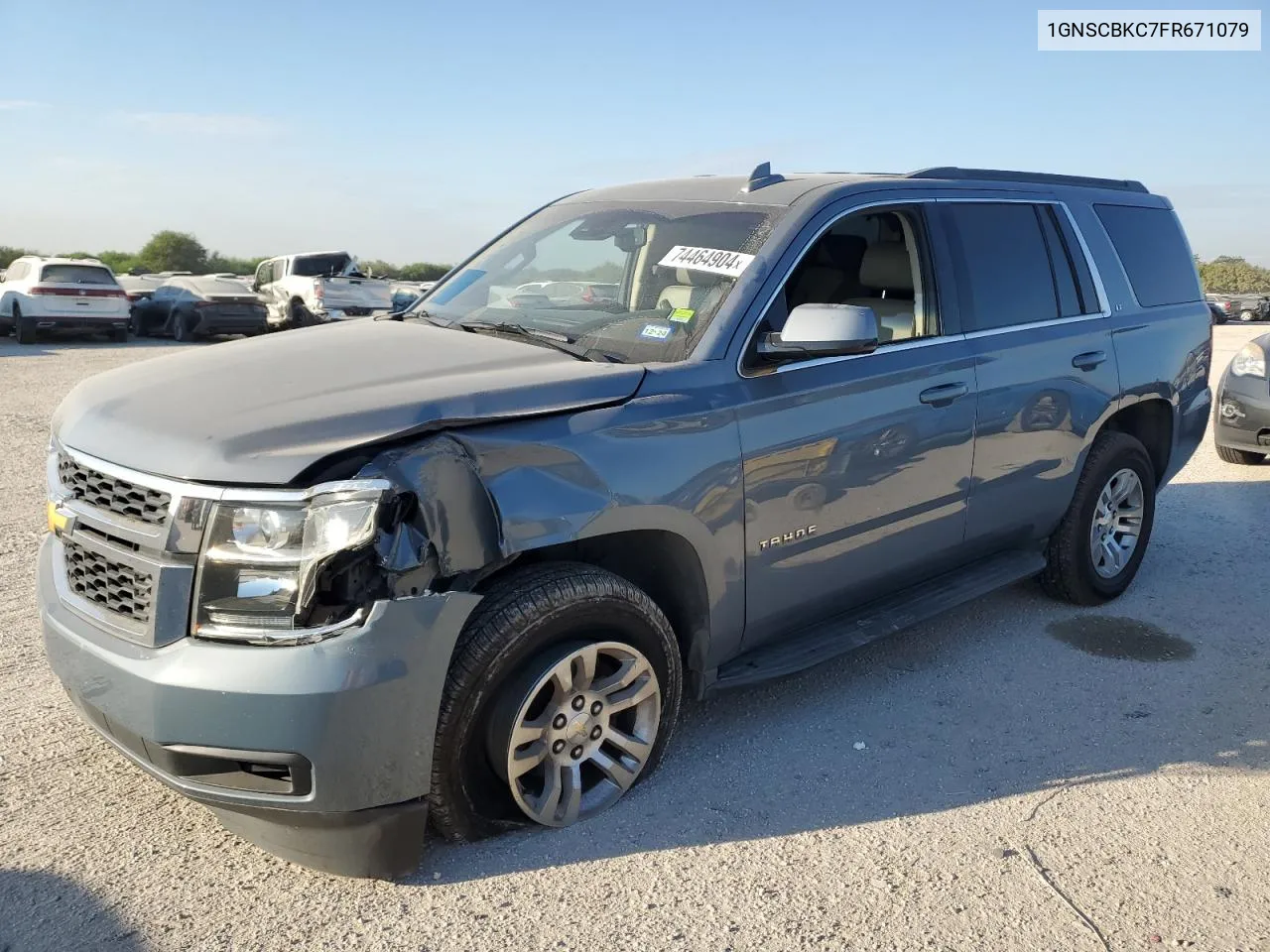 2015 Chevrolet Tahoe C1500 Lt VIN: 1GNSCBKC7FR671079 Lot: 74464904