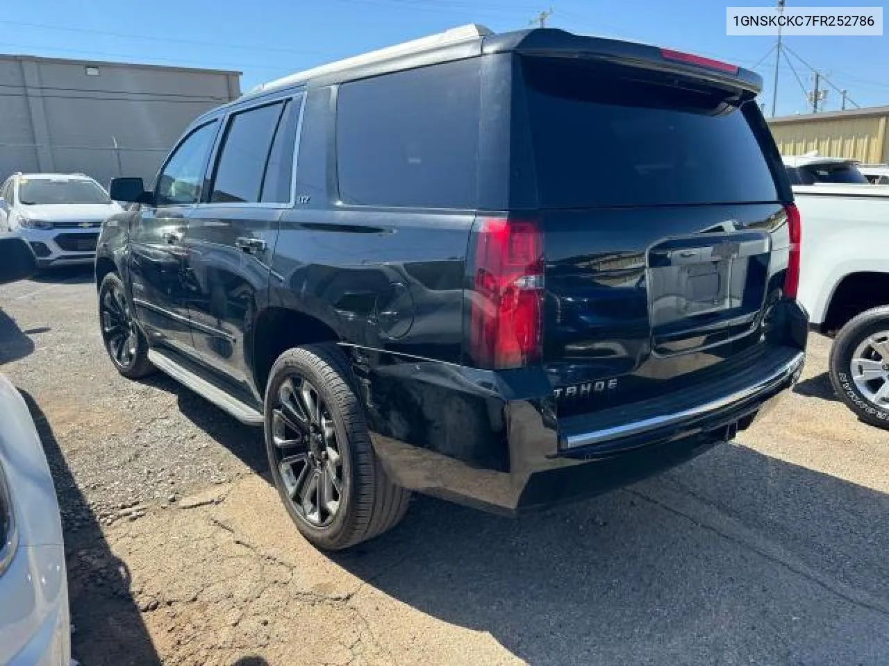 2015 Chevrolet Tahoe K1500 Ltz VIN: 1GNSKCKC7FR252786 Lot: 74536674