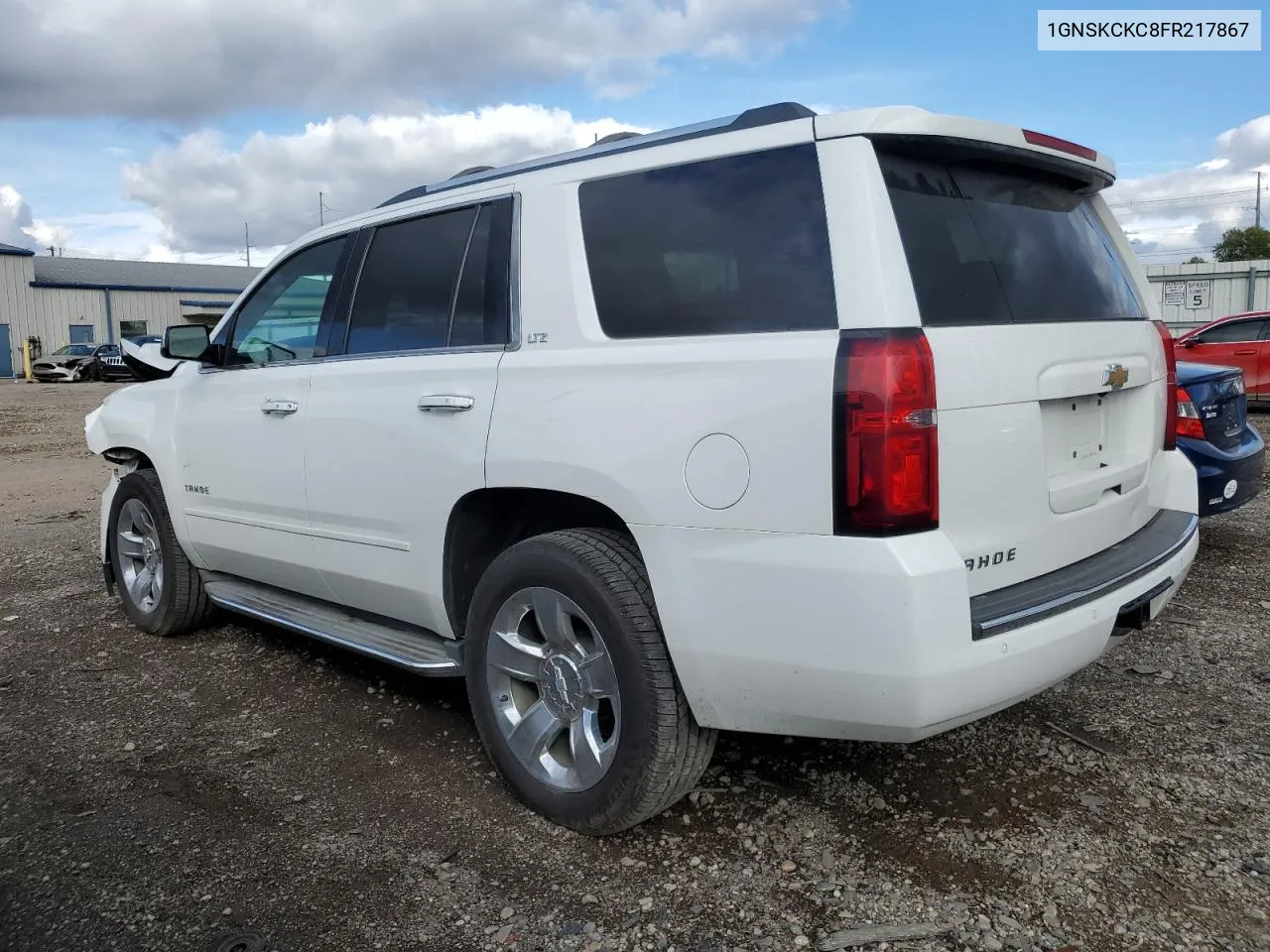 2015 Chevrolet Tahoe K1500 Ltz VIN: 1GNSKCKC8FR217867 Lot: 75257364