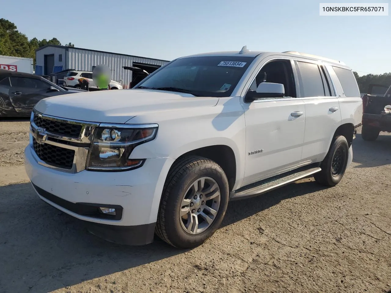 2015 Chevrolet Tahoe K1500 Lt VIN: 1GNSKBKC5FR657071 Lot: 75513834