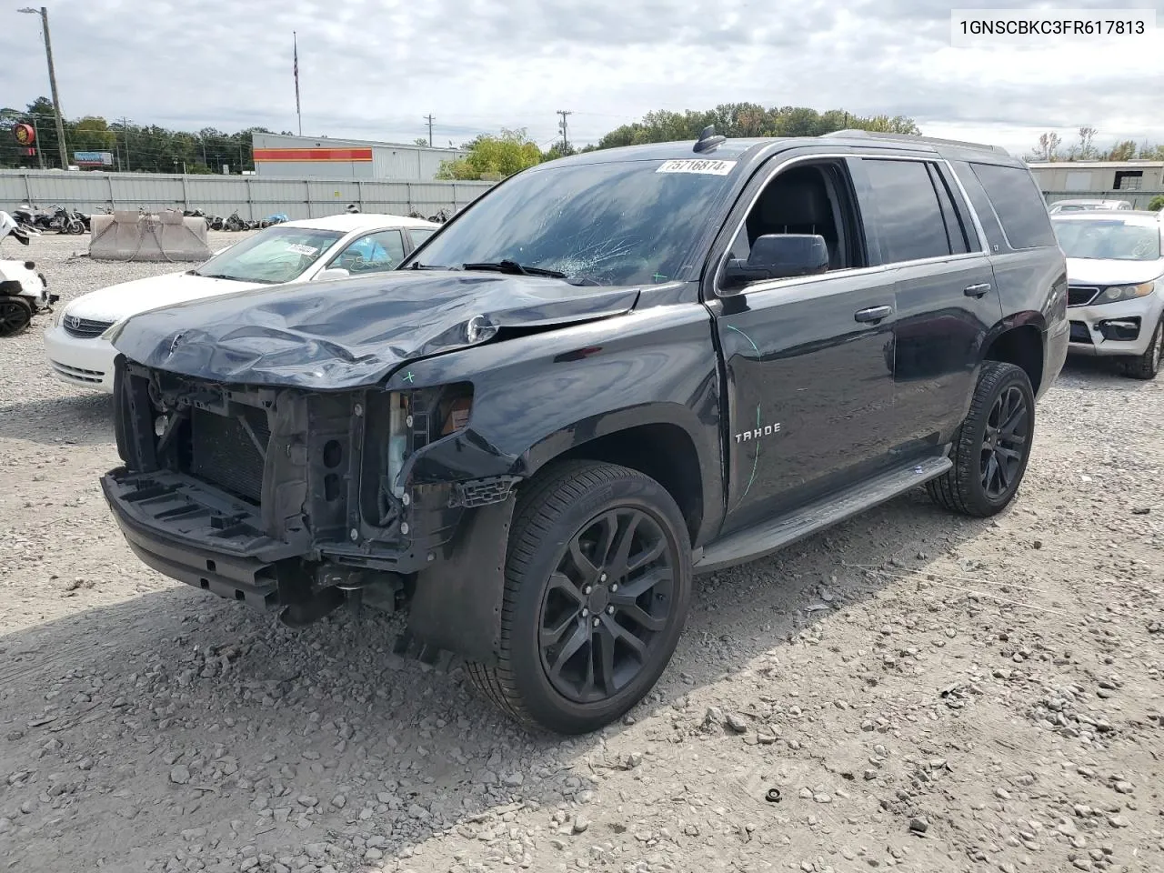 2015 Chevrolet Tahoe C1500 Lt VIN: 1GNSCBKC3FR617813 Lot: 75716874