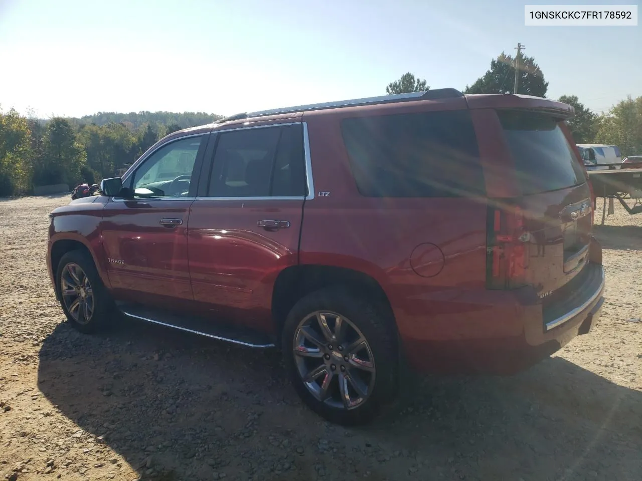 2015 Chevrolet Tahoe K1500 Ltz VIN: 1GNSKCKC7FR178592 Lot: 75798454