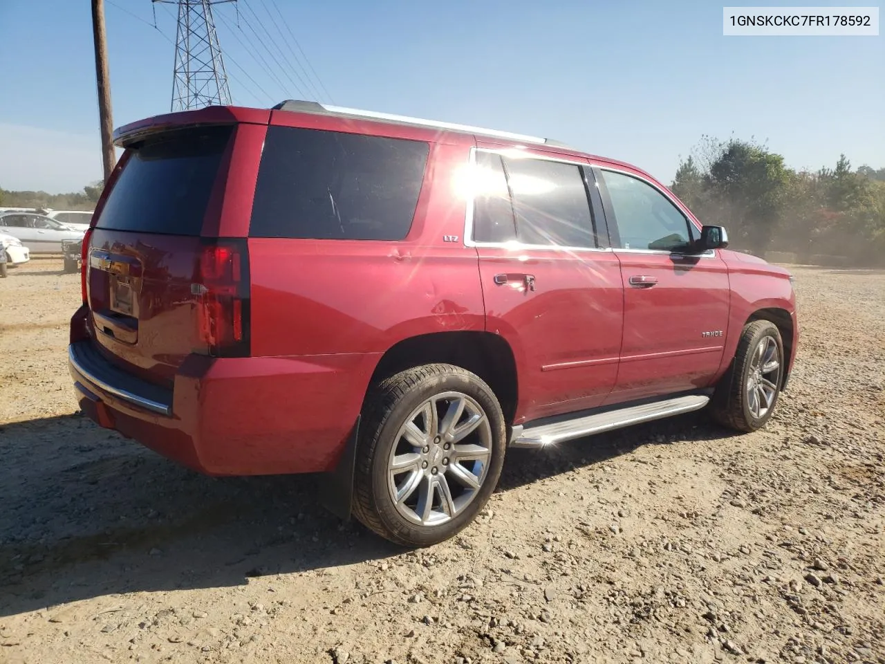 2015 Chevrolet Tahoe K1500 Ltz VIN: 1GNSKCKC7FR178592 Lot: 75798454