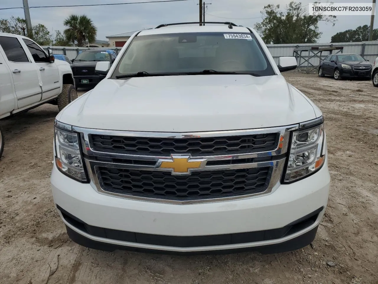 2015 Chevrolet Tahoe C1500 Lt VIN: 1GNSCBKC7FR203059 Lot: 75943034