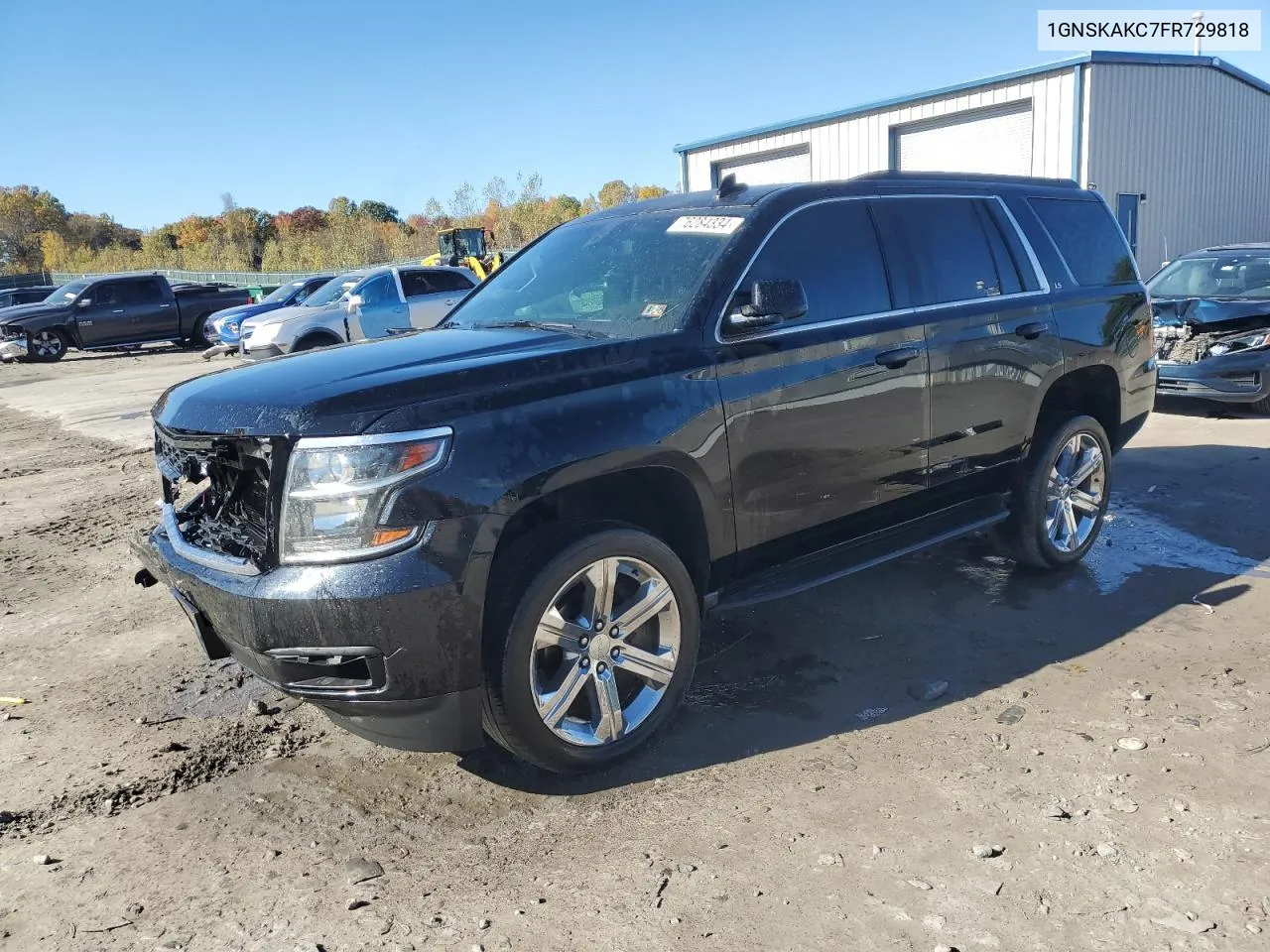 2015 Chevrolet Tahoe K1500 Ls VIN: 1GNSKAKC7FR729818 Lot: 76284334