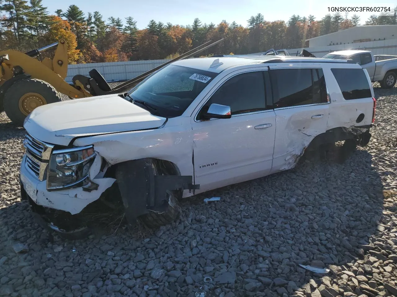 2015 Chevrolet Tahoe K1500 Ltz VIN: 1GNSKCKC3FR602754 Lot: 76768634