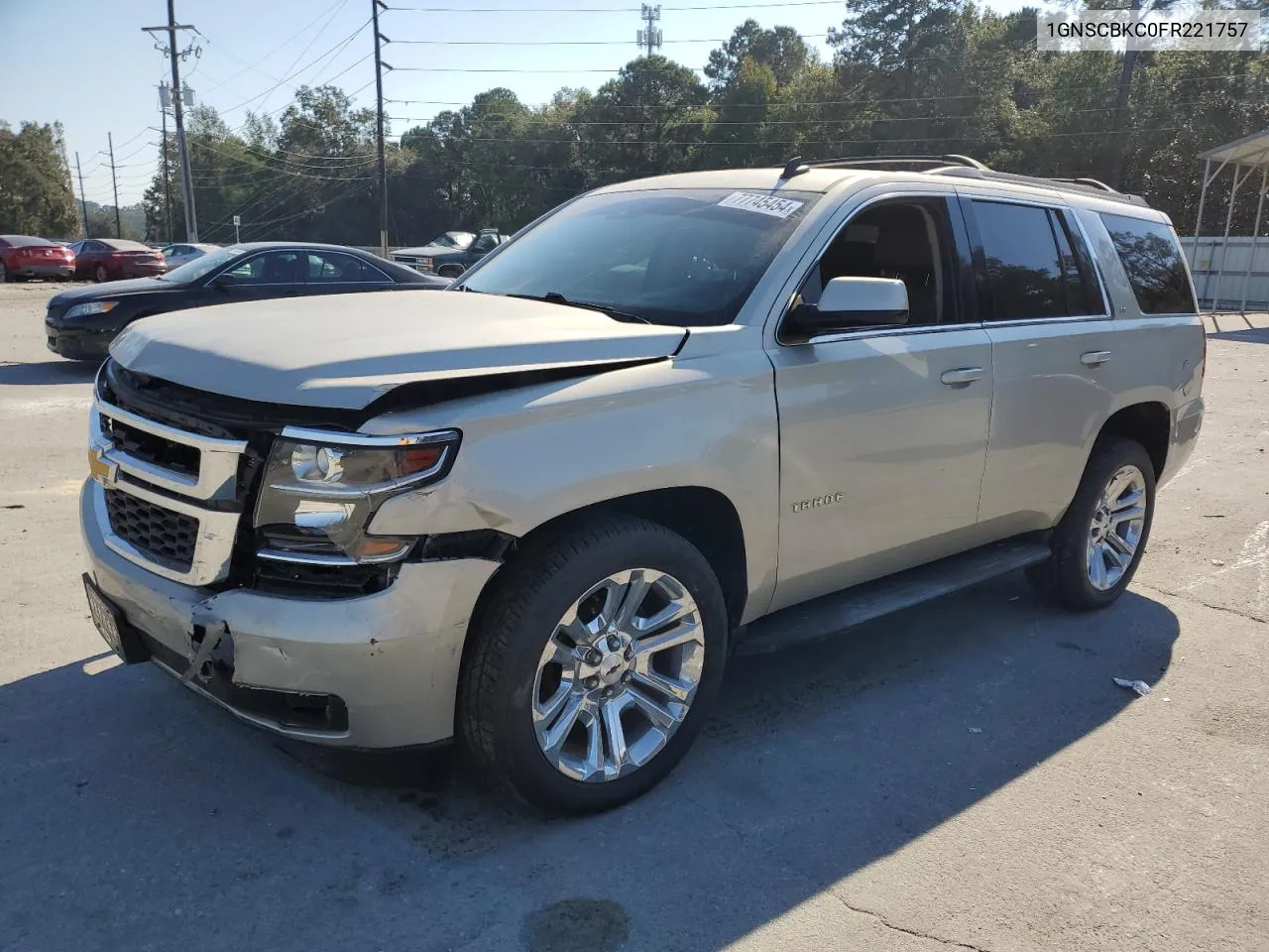 2015 Chevrolet Tahoe C1500 Lt VIN: 1GNSCBKC0FR221757 Lot: 77745454