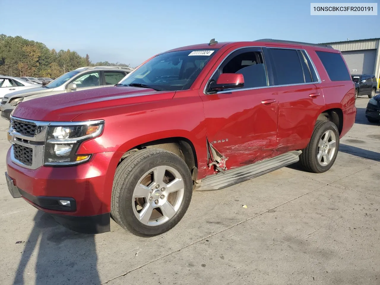 2015 Chevrolet Tahoe C1500 Lt VIN: 1GNSCBKC3FR200191 Lot: 77777324