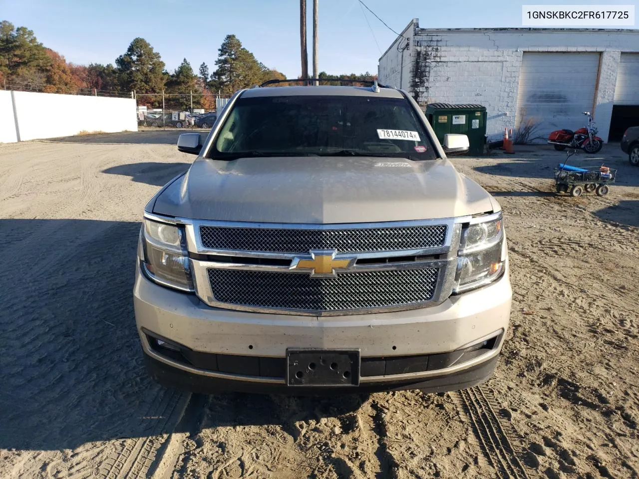 2015 Chevrolet Tahoe K1500 Lt VIN: 1GNSKBKC2FR617725 Lot: 78144074