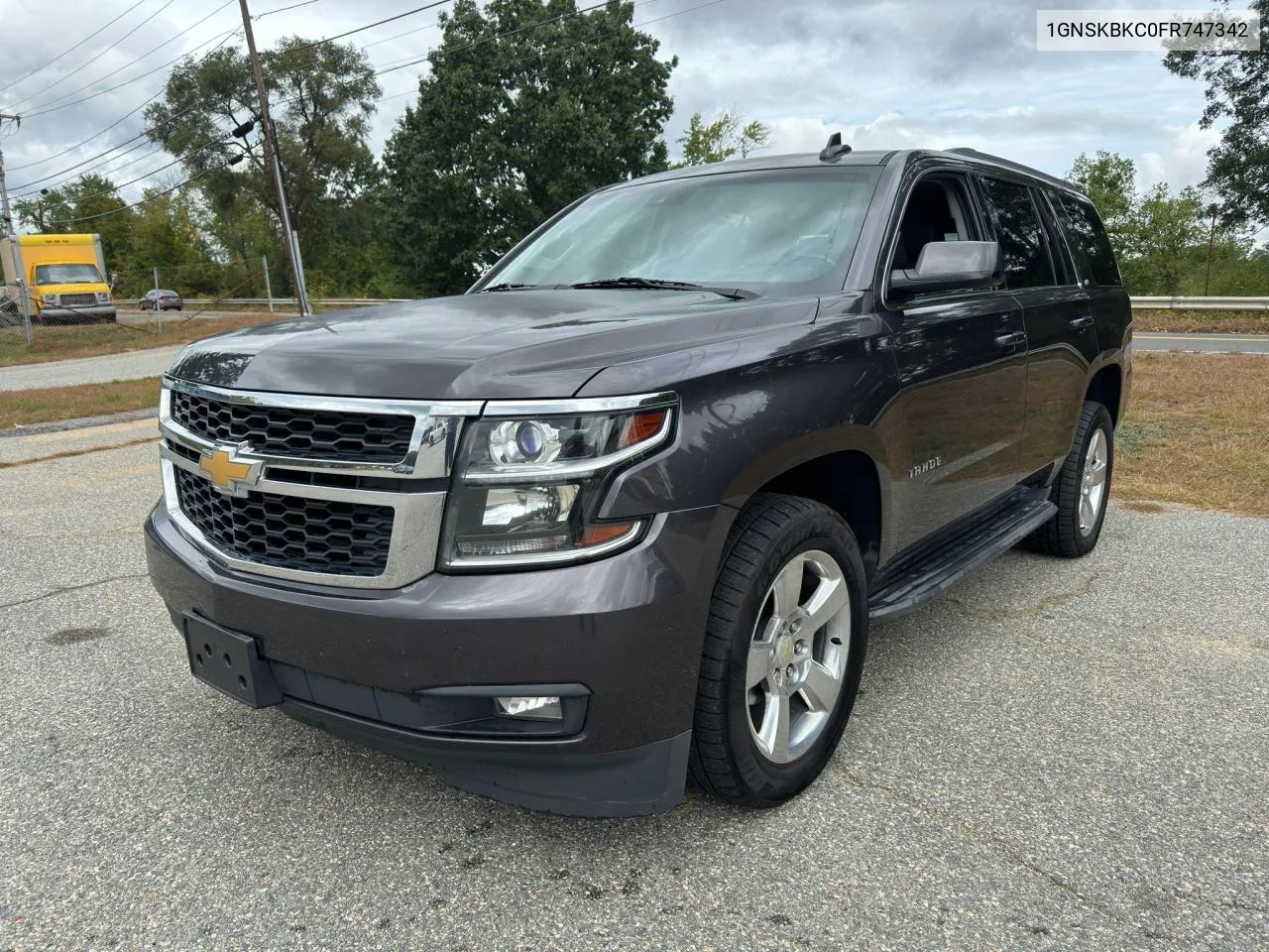 2015 Chevrolet Tahoe K1500 Lt VIN: 1GNSKBKC0FR747342 Lot: 78271174