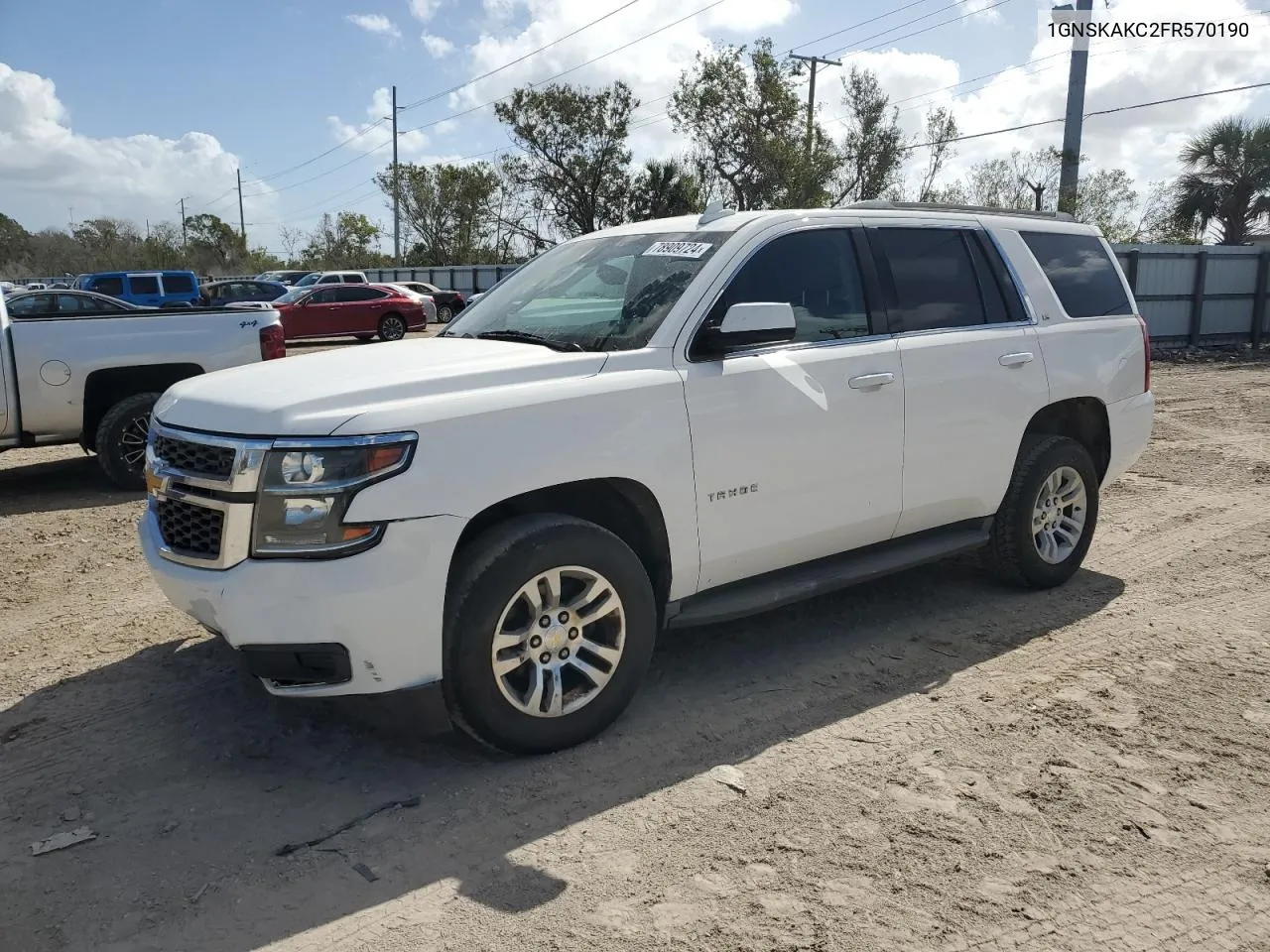 2015 Chevrolet Tahoe K1500 Ls VIN: 1GNSKAKC2FR570190 Lot: 78909724