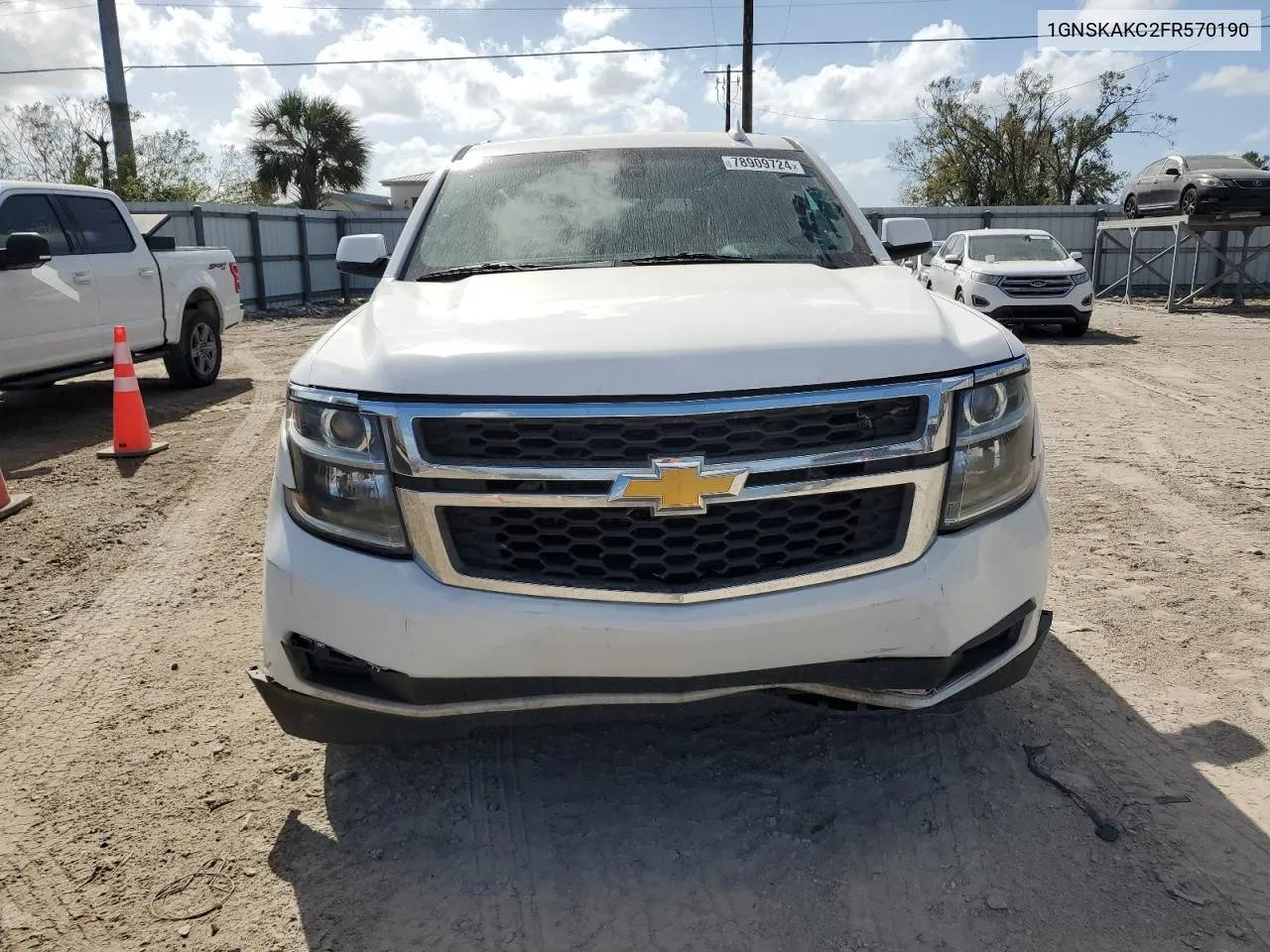 2015 Chevrolet Tahoe K1500 Ls VIN: 1GNSKAKC2FR570190 Lot: 78909724