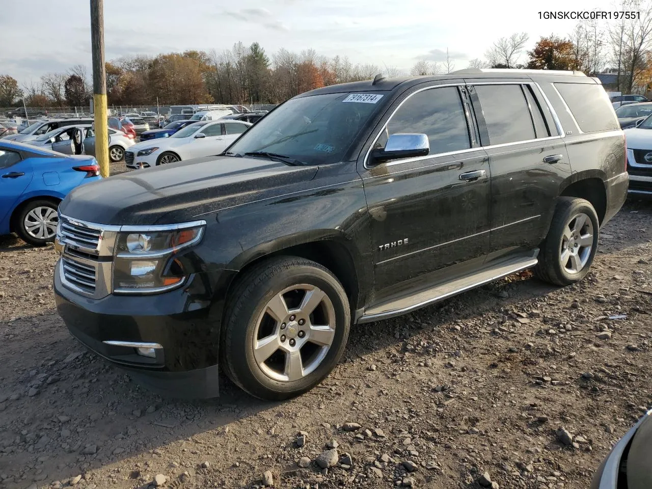 2015 Chevrolet Tahoe K1500 Ltz VIN: 1GNSKCKC0FR197551 Lot: 79167314