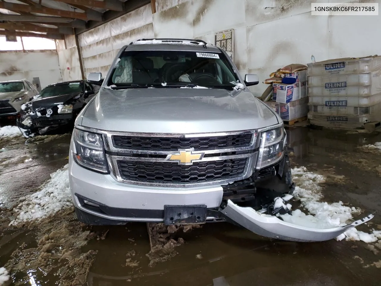 2015 Chevrolet Tahoe K1500 Lt VIN: 1GNSKBKC6FR217585 Lot: 79860804