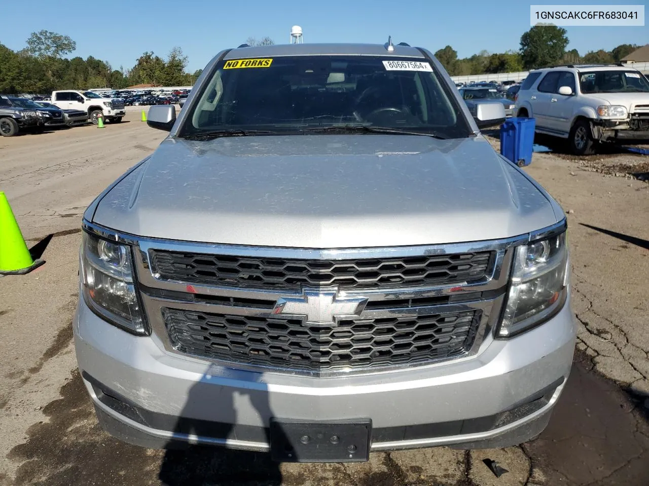 2015 Chevrolet Tahoe C1500 Ls VIN: 1GNSCAKC6FR683041 Lot: 80667564