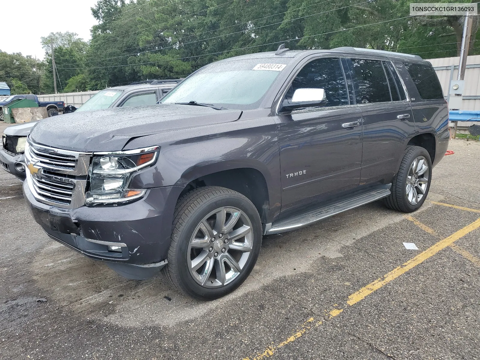 2016 Chevrolet Tahoe C1500 Ltz VIN: 1GNSCCKC1GR136093 Lot: 59480314