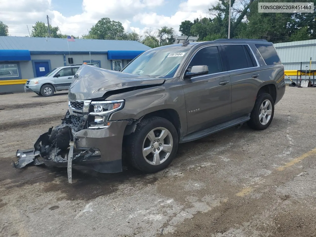 2016 Chevrolet Tahoe C1500 Lt VIN: 1GNSCBKC2GR451463 Lot: 59670464