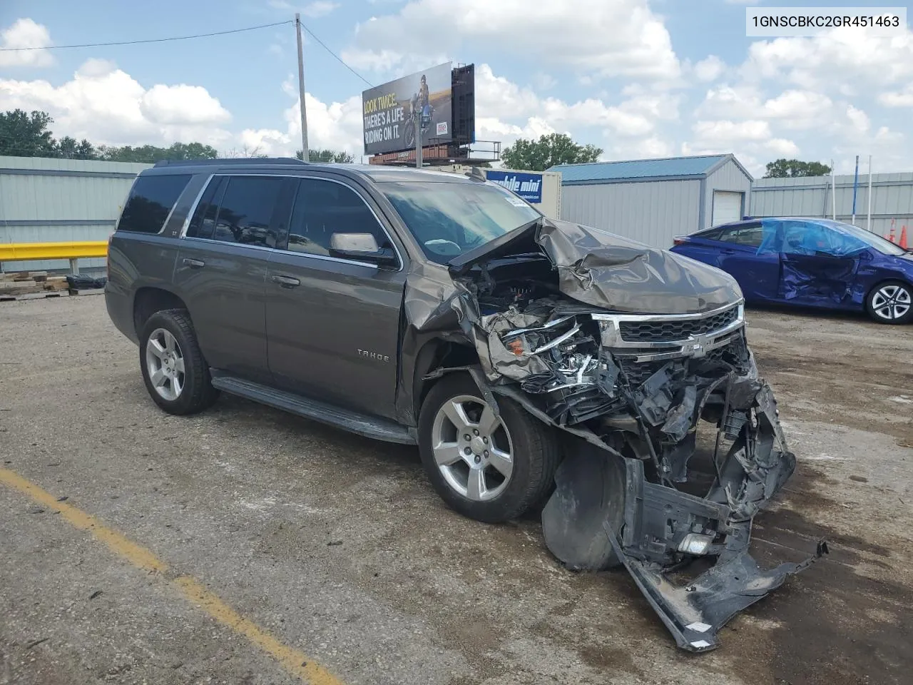 2016 Chevrolet Tahoe C1500 Lt VIN: 1GNSCBKC2GR451463 Lot: 59670464