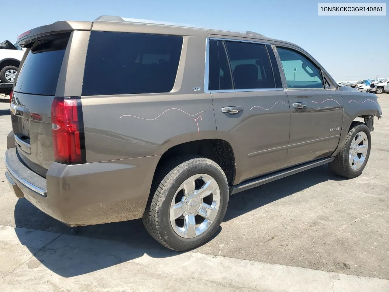 2016 Chevrolet Tahoe K1500 Ltz VIN: 1GNSKCKC3GR140861 Lot: 60270644