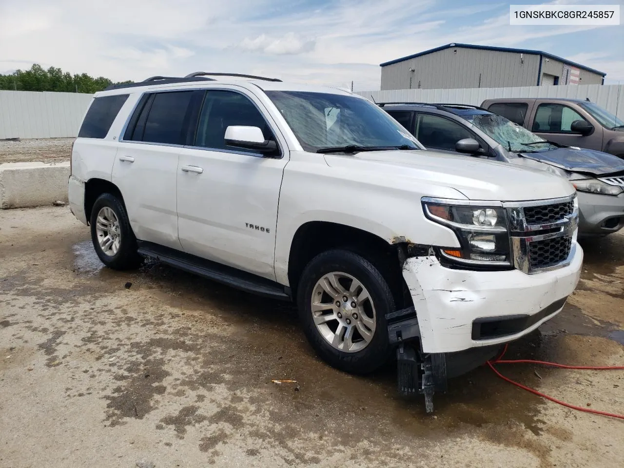 2016 Chevrolet Tahoe K1500 Lt VIN: 1GNSKBKC8GR245857 Lot: 60509444