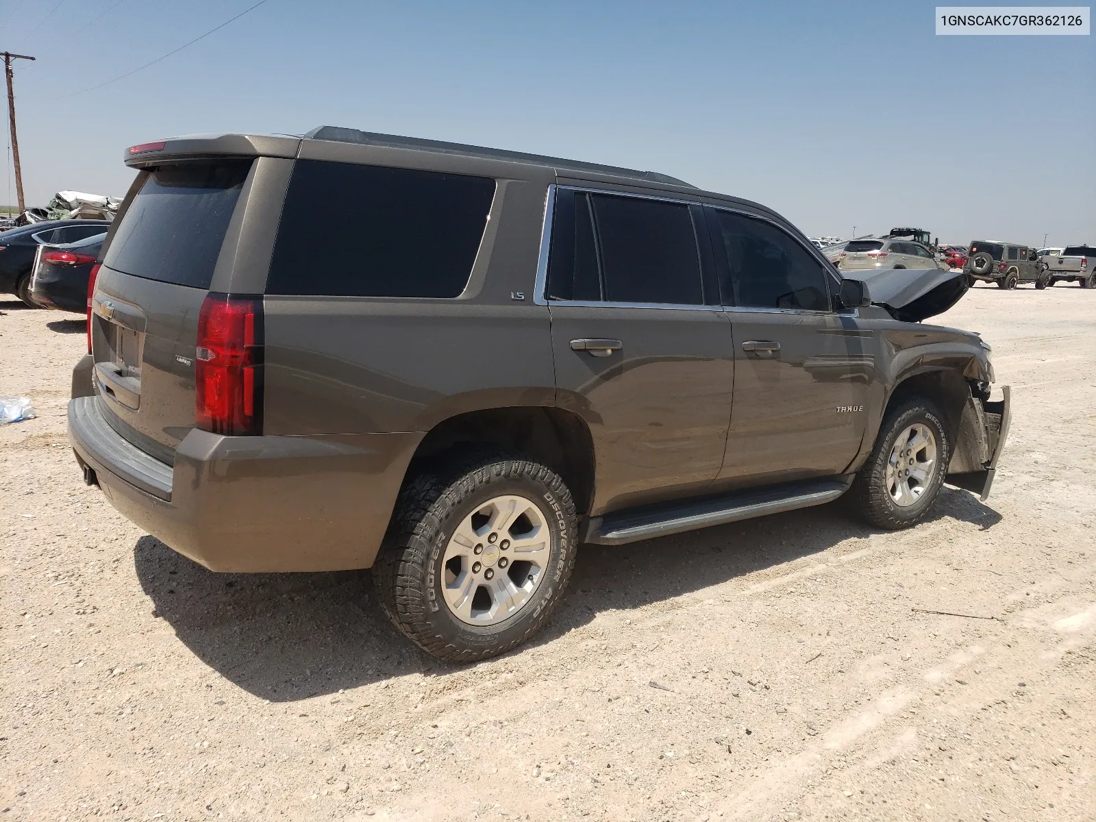 2016 Chevrolet Tahoe C1500 Ls VIN: 1GNSCAKC7GR362126 Lot: 64721614