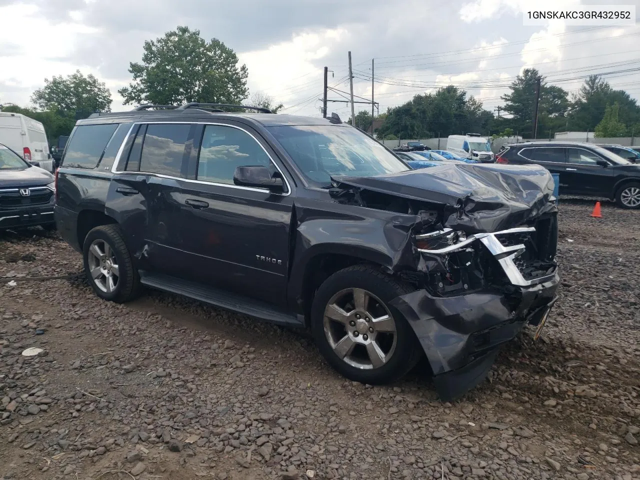 2016 Chevrolet Tahoe K1500 Ls VIN: 1GNSKAKC3GR432952 Lot: 66245394