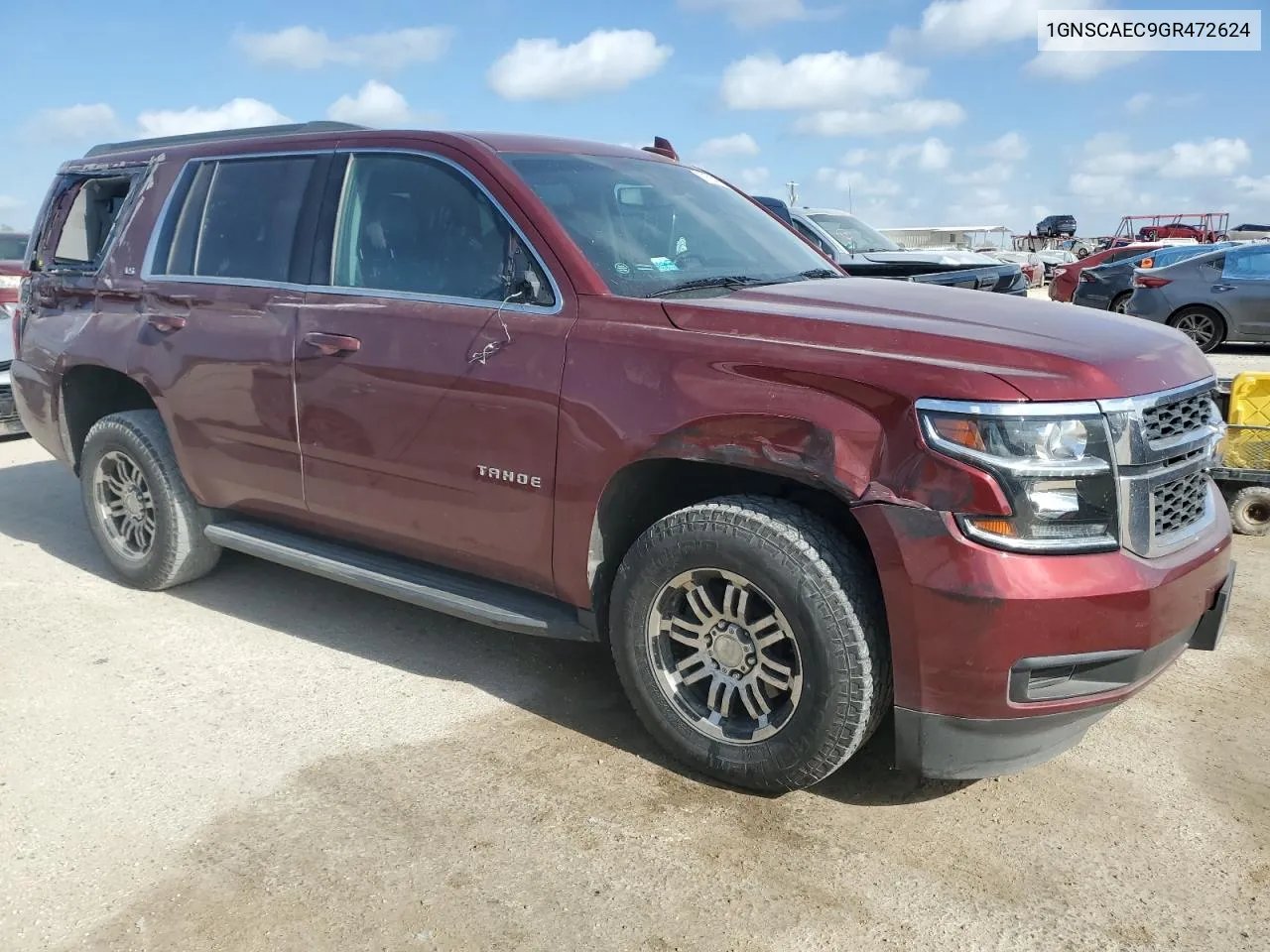 2016 Chevrolet Tahoe C1500 Ls VIN: 1GNSCAEC9GR472624 Lot: 67163494