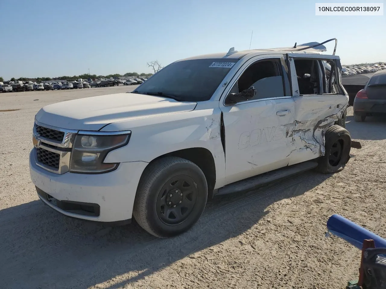 2016 Chevrolet Tahoe Police VIN: 1GNLCDEC0GR138097 Lot: 67727224