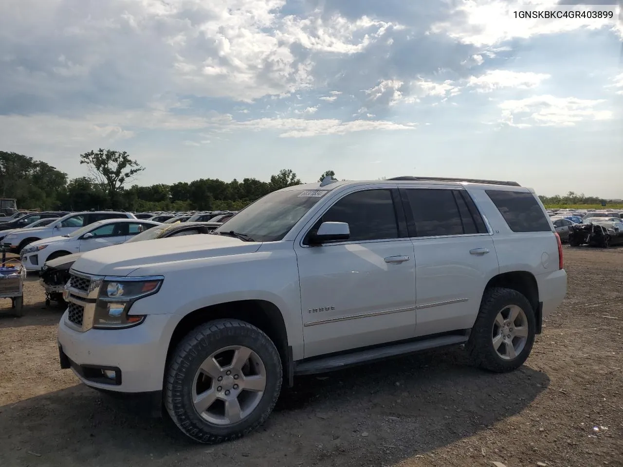 2016 Chevrolet Tahoe K1500 Lt VIN: 1GNSKBKC4GR403899 Lot: 68301334