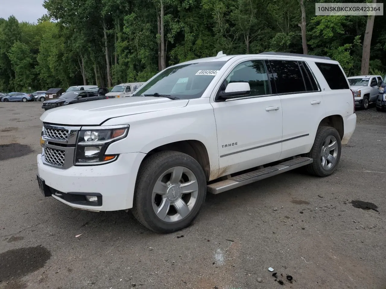 1GNSKBKCXGR423364 2016 Chevrolet Tahoe K1500 Lt