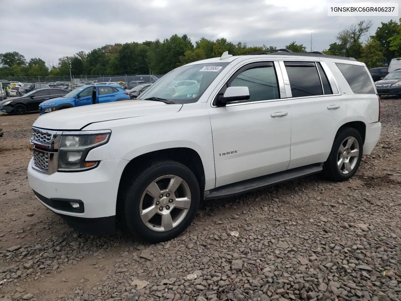 2016 Chevrolet Tahoe K1500 Lt VIN: 1GNSKBKC6GR406237 Lot: 70428954