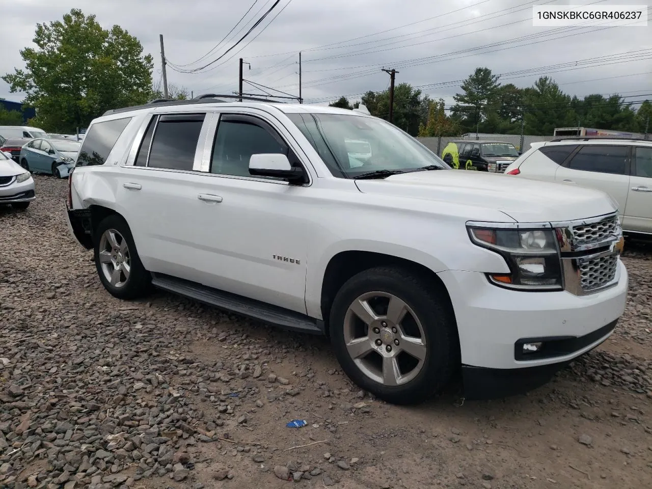 2016 Chevrolet Tahoe K1500 Lt VIN: 1GNSKBKC6GR406237 Lot: 70428954