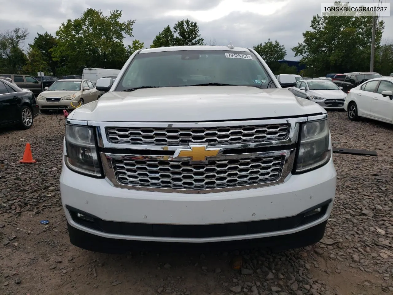 2016 Chevrolet Tahoe K1500 Lt VIN: 1GNSKBKC6GR406237 Lot: 70428954