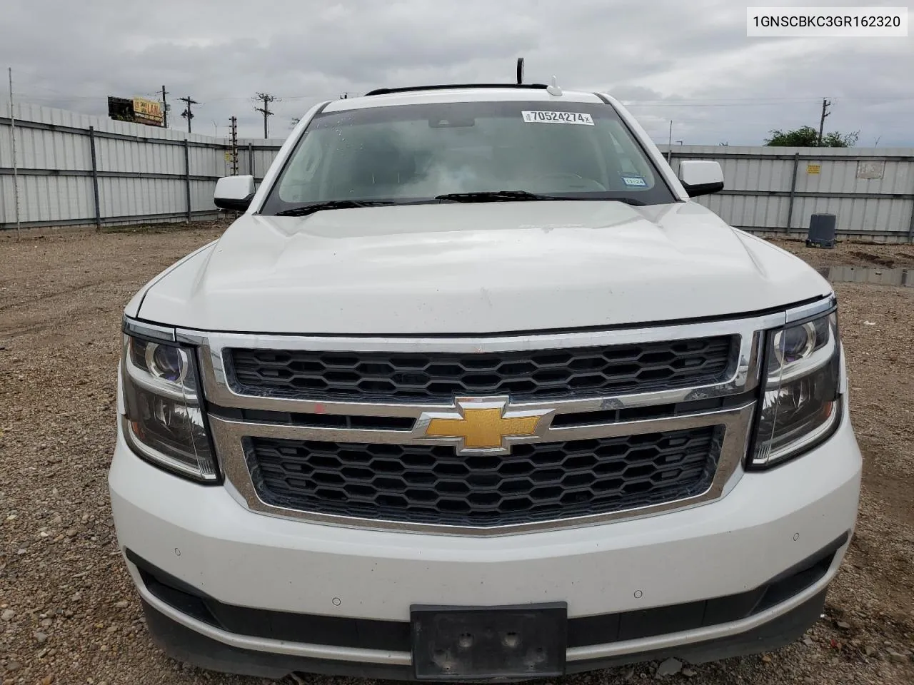 2016 Chevrolet Tahoe C1500 Lt VIN: 1GNSCBKC3GR162320 Lot: 70524274