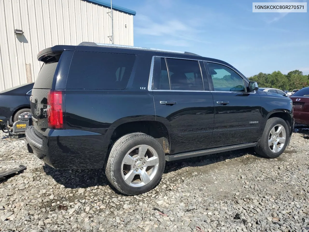 2016 Chevrolet Tahoe K1500 Ltz VIN: 1GNSKCKC8GR270571 Lot: 71569864