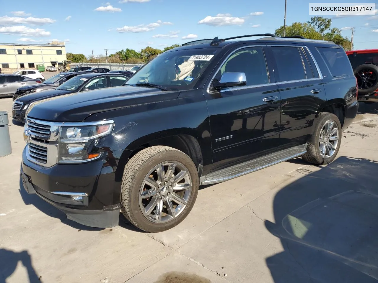 2016 Chevrolet Tahoe C1500 Ltz VIN: 1GNSCCKC5GR317147 Lot: 71983724