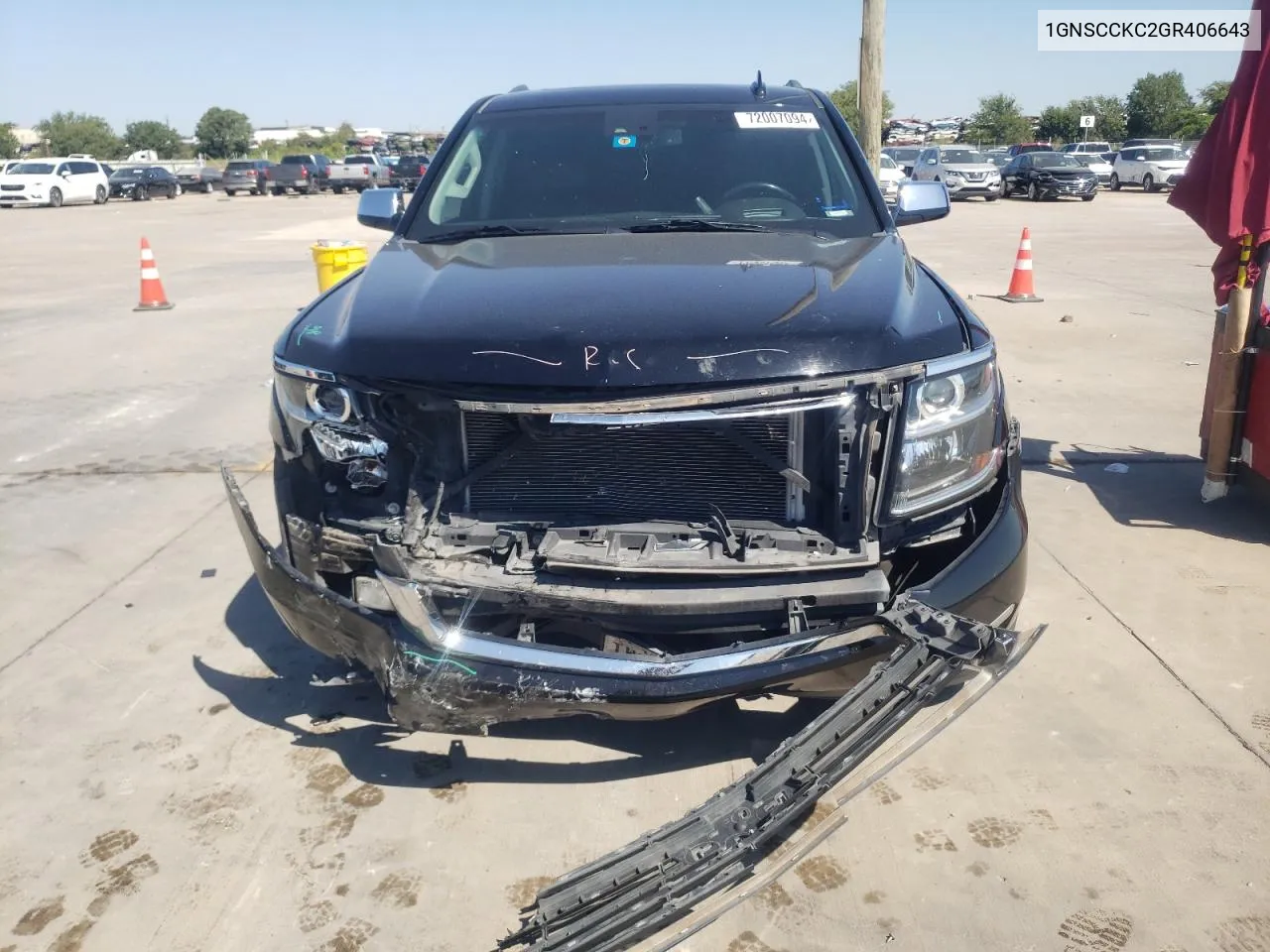 2016 Chevrolet Tahoe C1500 Ltz VIN: 1GNSCCKC2GR406643 Lot: 72007094