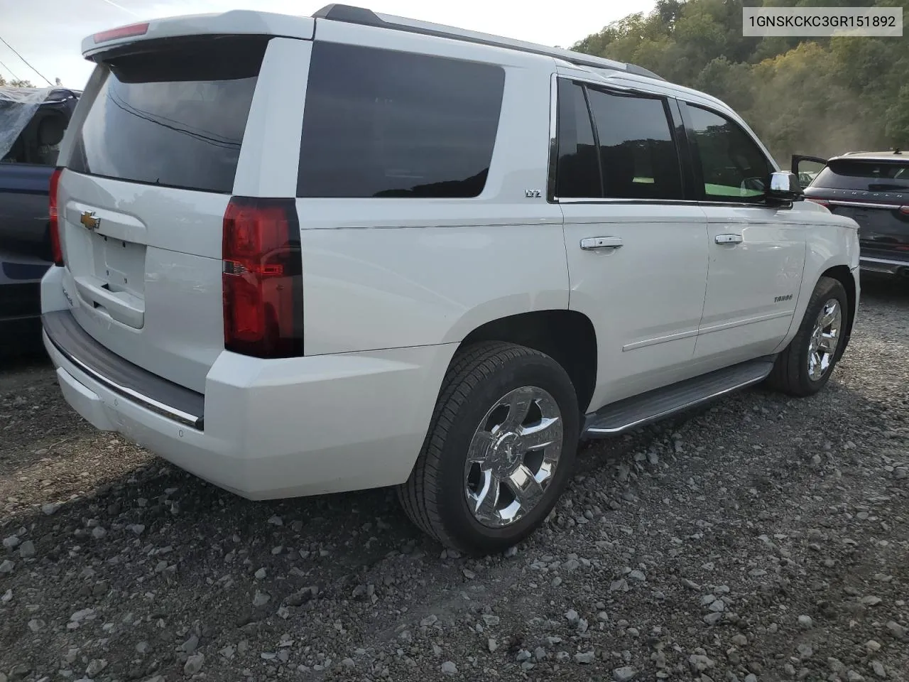 2016 Chevrolet Tahoe K1500 Ltz VIN: 1GNSKCKC3GR151892 Lot: 72119554