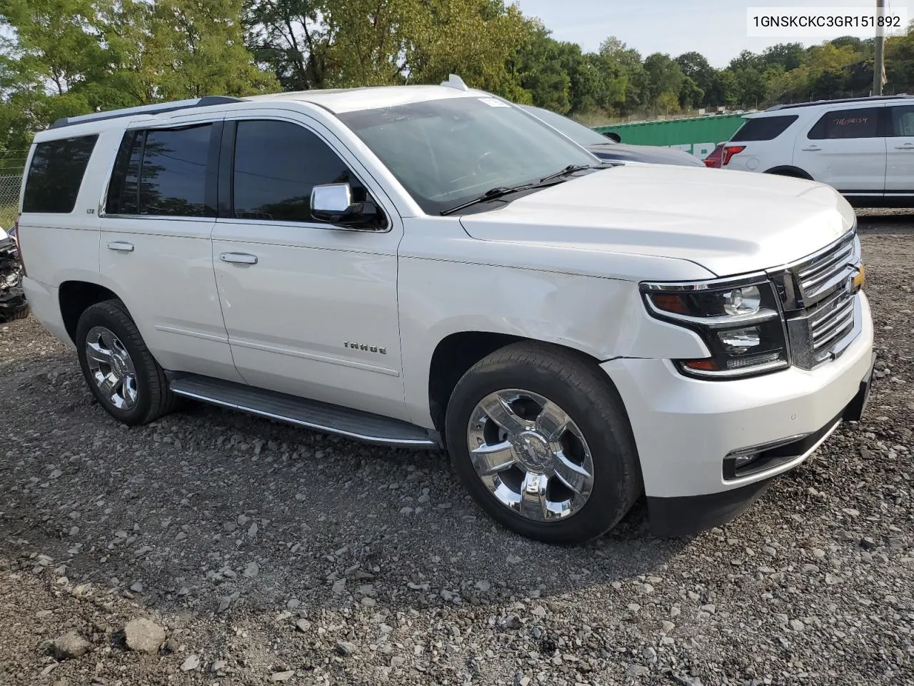 2016 Chevrolet Tahoe K1500 Ltz VIN: 1GNSKCKC3GR151892 Lot: 72119554