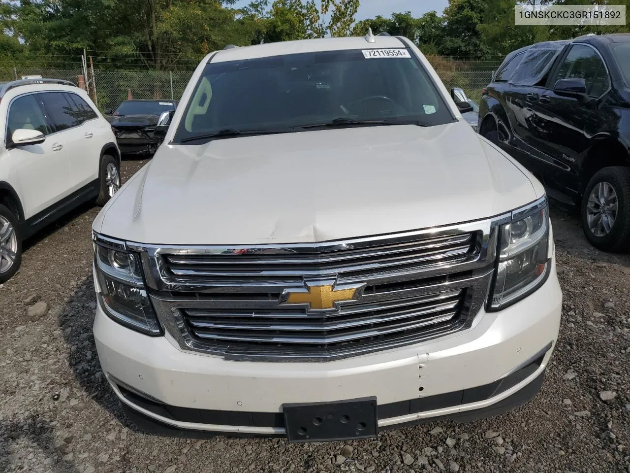 2016 Chevrolet Tahoe K1500 Ltz VIN: 1GNSKCKC3GR151892 Lot: 72119554