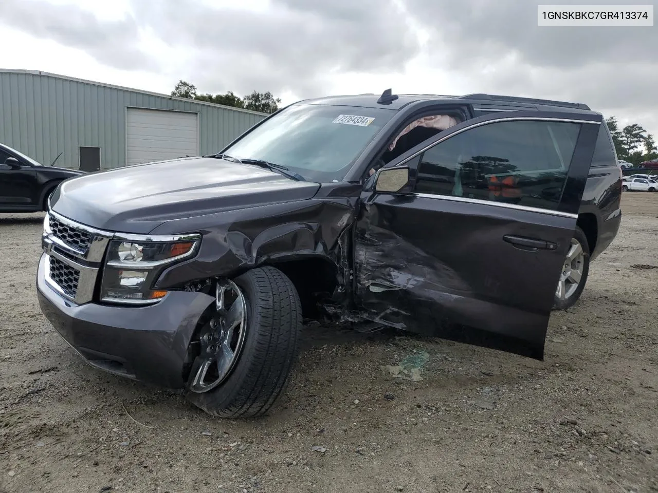 2016 Chevrolet Tahoe K1500 Lt VIN: 1GNSKBKC7GR413374 Lot: 72764334