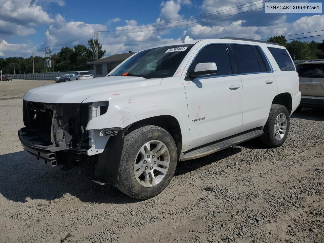 2016 Chevrolet Tahoe C1500 Ls VIN: 1GNSCAKCXGR392561 Lot: 73091484