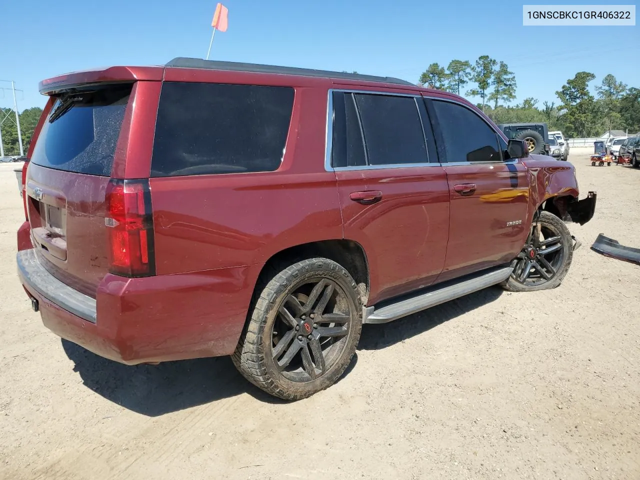 2016 Chevrolet Tahoe C1500 Lt VIN: 1GNSCBKC1GR406322 Lot: 73228664