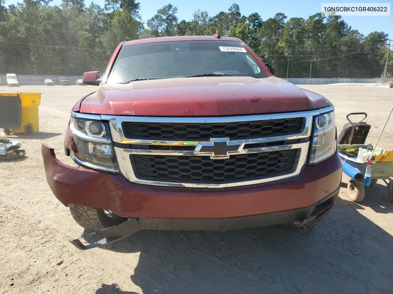 2016 Chevrolet Tahoe C1500 Lt VIN: 1GNSCBKC1GR406322 Lot: 73228664