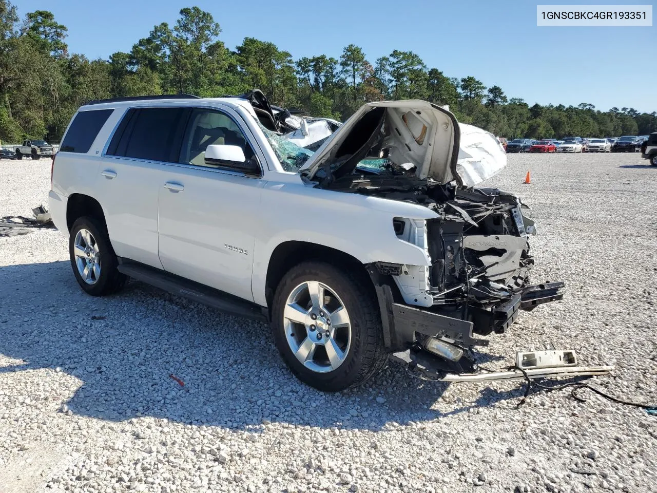 1GNSCBKC4GR193351 2016 Chevrolet Tahoe C1500 Lt