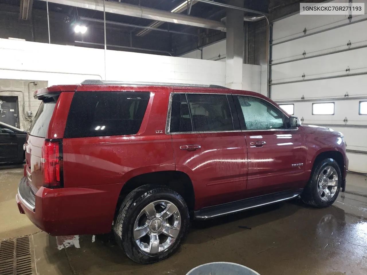 2016 Chevrolet Tahoe K1500 Ltz VIN: 1GNSKCKC7GR271193 Lot: 73506084