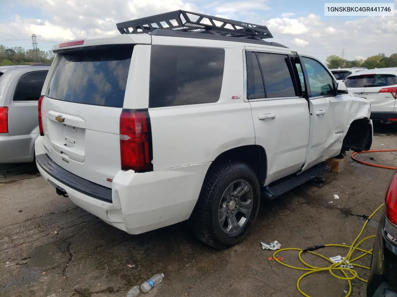 2016 Chevrolet Tahoe K1500 Lt VIN: 1GNSKBKC4GR441746 Lot: 73539264