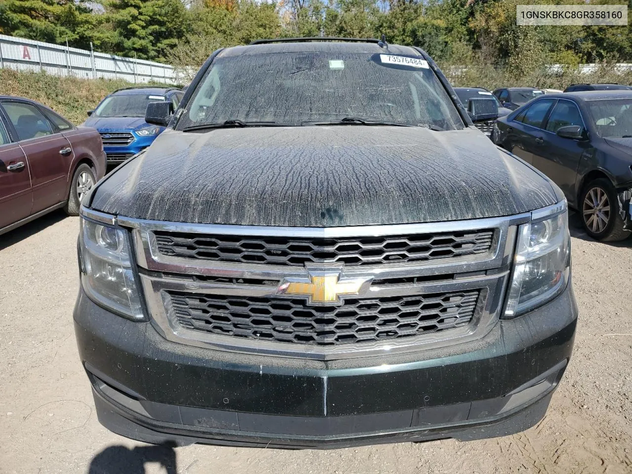 1GNSKBKC8GR358160 2016 Chevrolet Tahoe K1500 Lt