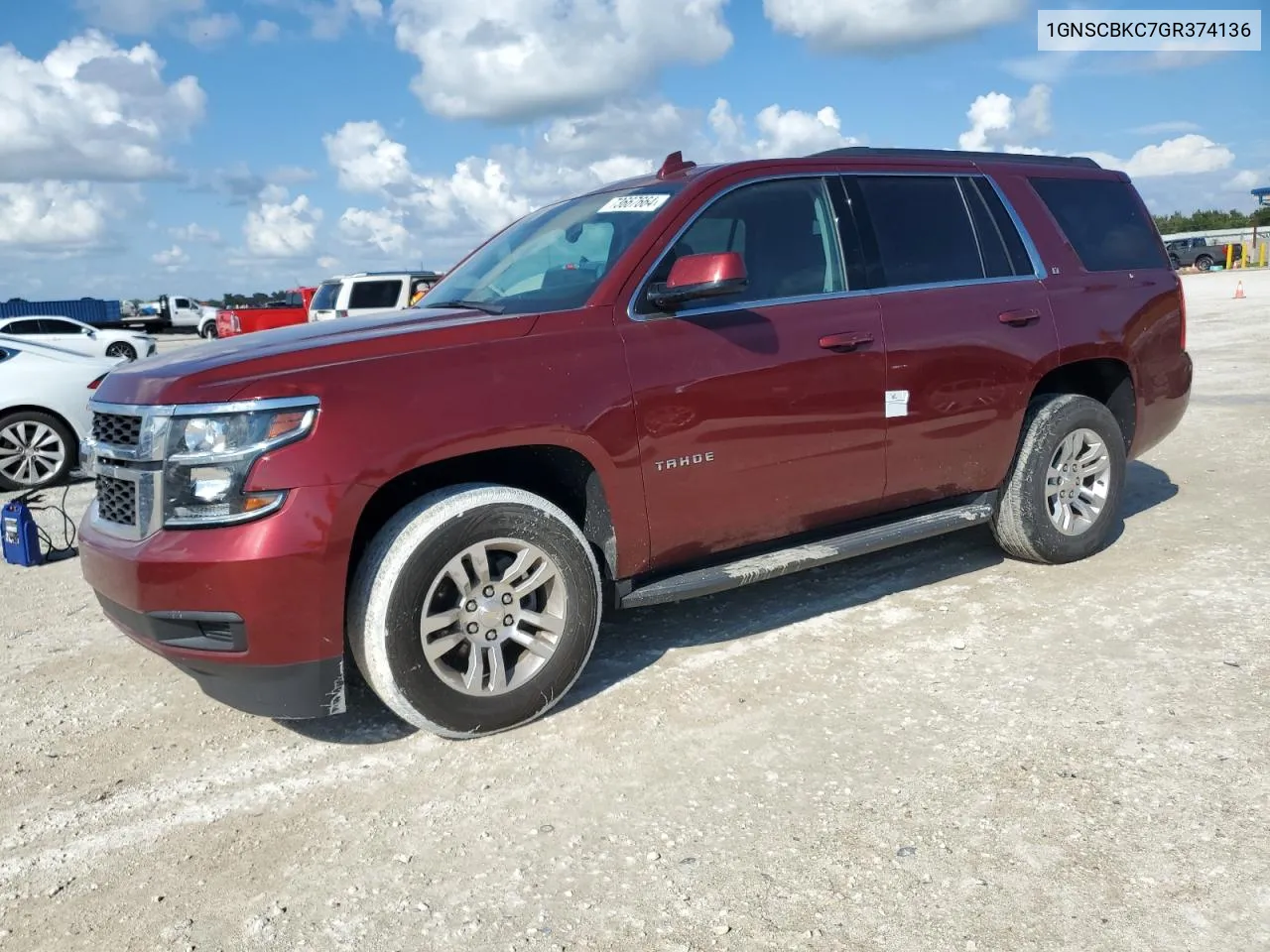 2016 Chevrolet Tahoe C1500 Lt VIN: 1GNSCBKC7GR374136 Lot: 73667664